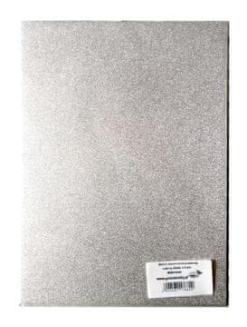 shumee Dvostranski bleščeči karton srebrne barve 23x33cm 5 listov