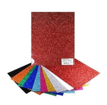 shumee Barvni bleščeči karton 250 g 25 x 35 cm 10 listov