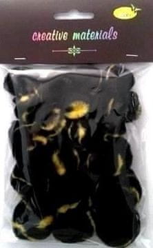 shumee Dvobarvni črno-rumeni čofki 25-40 mm 21 kosov