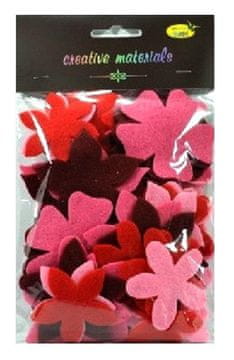 shumee Filcne rože rdeče in roza 60 kosov