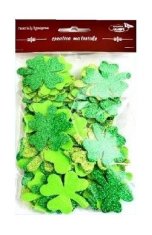 shumee Bleščeče detelje, zelene barve, 44 kosov.