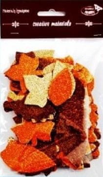 shumee Bleščeči listi, rjavega odtenka, 60 kosov.