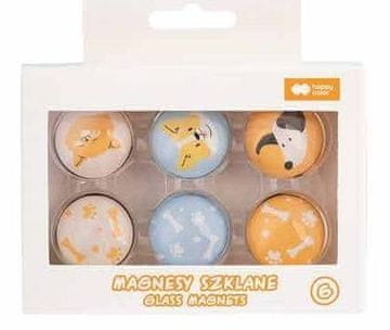 shumee Stekleni magneti Cat&Dog 6 kosov HAPPY COLOR