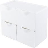 shumee Organizator za pisanje v beli barvi s 4 predelki