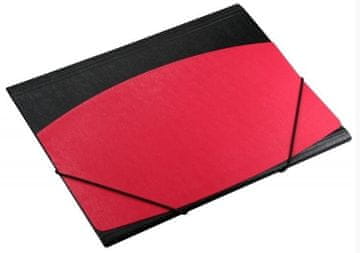 shumee Mapa A4 z elastiko, črno-rdeča tekstura lubja