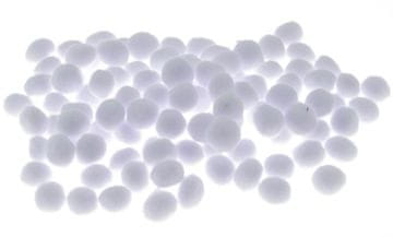 shumee Beli pomponi 10 mm 100 kosov