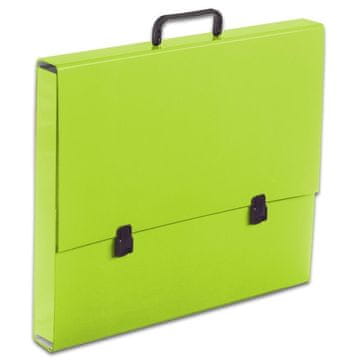 shumee Mapa z ročajem A3 ozka 2 cm svetlo zelena