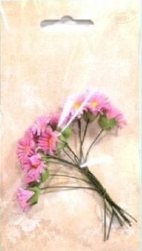 shumee Papirnate rože, rožnate marjetice, šopek 10 kosov