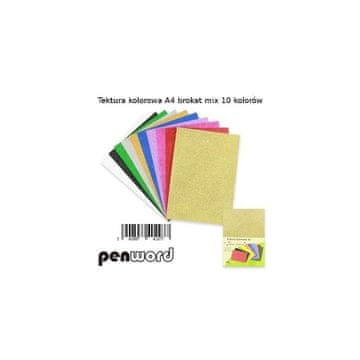 shumee 10 kosov gladkega bleščečega barvnega kartona A4