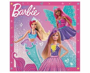 shumee Papirnati prtički Barbie Fantasy 33x33cm 20 kosov