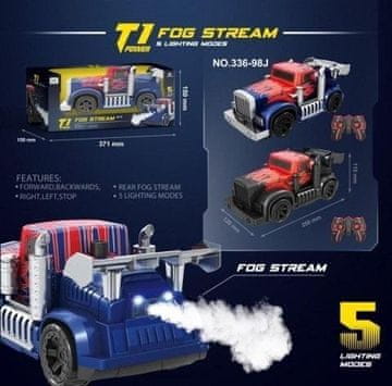 shumee R/C vozilo + polnjenje + dim + 5 luči