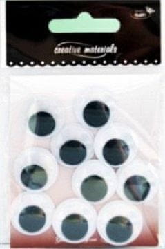 shumee Samolepilne okrogle oči 20 mm 10 kosov