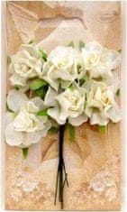 shumee Kremne rožice iz blaga 3 cm, 6 kosov