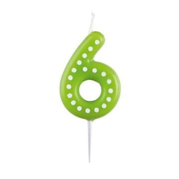 shumee Številčna sveča 6 pik in črt