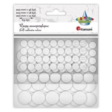 shumee Samolepilni okrogli beli ježki, 69 kompletov