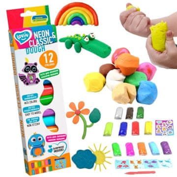 shumee 12-barvni set za modeliranje testa