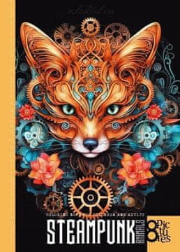 shumee Pobarvanka A4 z 8 slikami Steampunk lisica