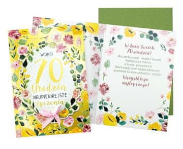 shumee Voščilnica B6 Rojstni dan 70 (rože)