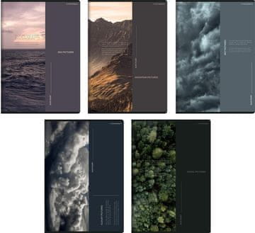 shumee Zvezek A5/80K mrežasti Bird's Eye (5 kosov) TOP2000