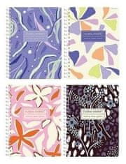 shumee Spiralni zvezek A5/80K z mrežo Floradelic (5 kosov) TOP2000