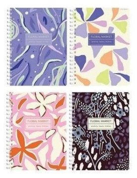 shumee Spiralni zvezek A5/80K z mrežo Floradelic (5 kosov) TOP2000