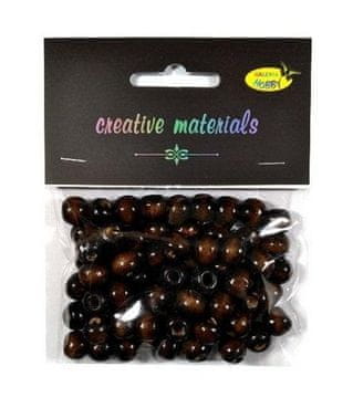 shumee Lesene perle temno rjave 10 mm 25 g