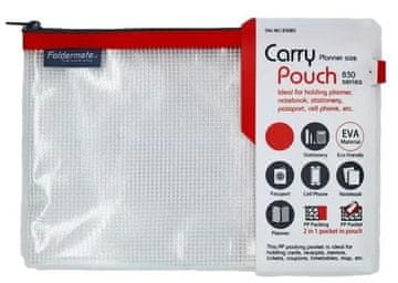 shumee Torba z zadrgo 24x17cm mrežasta Eva rdeča