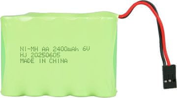 YUNIQUE GREEN-CLEAN 6V 2400mAh NiMH sprejemna baterija s hitec priključkom - AA NiMH polnilna baterija za RC helikopterje, modelne letala, RC igrače, JR in Futaba oddajnike