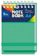 shumee Spiralni zvezek A6/100K kvadratni PP zelen