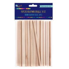 shumee Kreativne okrogle naravne palčke 50 kosov