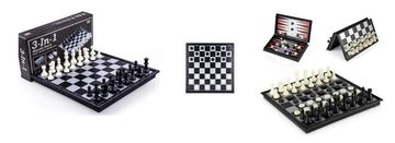 shumee 3-v-1 magnetni šahovski set 25x25 cm