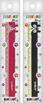 shumee Plastično ravnilo 15 cm, mešanica živali