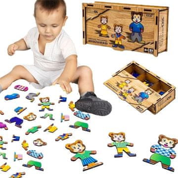 shumee Lesena sestavljanka - Medvedki