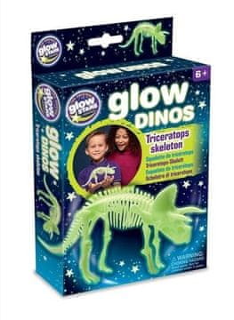 shumee Okostje triceratopsa, ki se sveti v temi