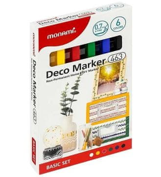 shumee Akrilni marker Deco 463 XF 6-barvni MONAMI