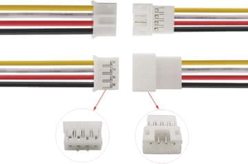 YUNIQUE GREEN-CLEAN Komplet 5 parov Micro JST PH 2.0 4-pinskih konektorjev z 10 cm kablom – razmik 2 mm Moški/ženski konektorji – Idealni za Lipo baterije, osebne računalnike in DIY elektroniko