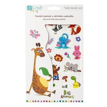 shumee Živalske tetovaže, ki se svetijo v temi, 2 lista