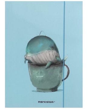 shumee Mapa A4 z elastiko Whale