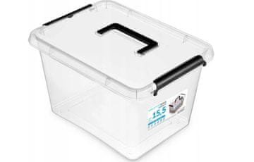 shumee Preprosta škatla 15,5 l [prozorna]