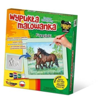 shumee Konveksna stran za barvanje konja - frizijska