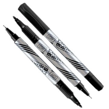 shumee Dvostranski črni marker za CD-je (12 kosov) EASY