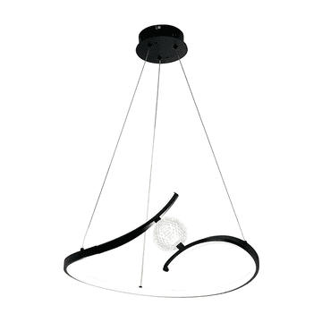 Milagro Viseča svetilka Milagro Perla, črna, 34 W LED