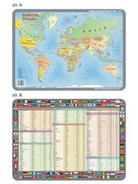 shumee Države sveta. Politični zemljevid. Dvostranski izobraževalni blok 061
