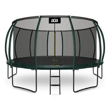 Aga SPORT EXCLUSIVE Trampolin 500 cm Temno zelena + zaščitna mreža + lestev