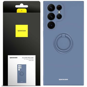 shumee Silikonski obroč SC za Galaxy S22 Ultra modre barve