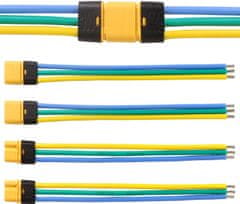 YUNIQUE GREEN-CLEAN 2 para MR30 moških-ženskih konektorjev z zaščitnim ohišjem in 100mm 18AWG silikonski kabel – MR30 vtič za RC FPV Lipo baterije, drone, avtomobile in helikopterje