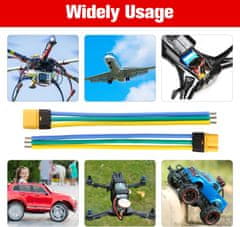 YUNIQUE GREEN-CLEAN 2 para MR30 moških-ženskih konektorjev z zaščitnim ohišjem in 100mm 18AWG silikonski kabel – MR30 vtič za RC FPV Lipo baterije, drone, avtomobile in helikopterje