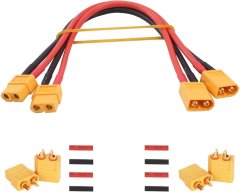 YUNIQUE GREEN-CLEAN 2 dela XT60 moško-ženski kabel 30cm 14AWG silikon + 2 para XT60 moški/ženski konektorji za RC Lipo FPV dron baterije
