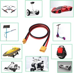 YUNIQUE GREEN-CLEAN 2 dela XT60 moško-ženski kabel 30cm 14AWG silikon + 2 para XT60 moški/ženski konektorji za RC Lipo FPV dron baterije