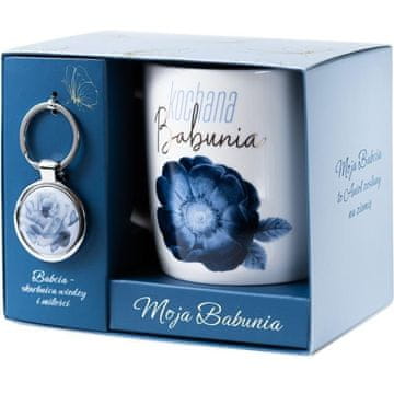 shumee Vrček + obesek za ključe za babico z napisom "Draga babica"